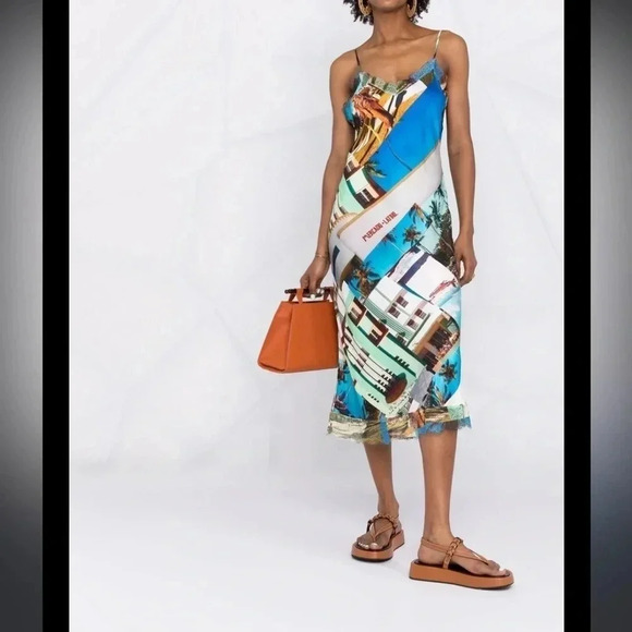 DESIGUAL. LINGERIE DRESS SOUTH BEACH IN BLUE - Picture 2 of 5